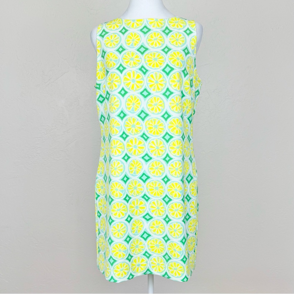 Sail to Sable STS Lemon Print Sleeveless Mini Shift Sheath Dress Size M $218 - Picture 2 of 11